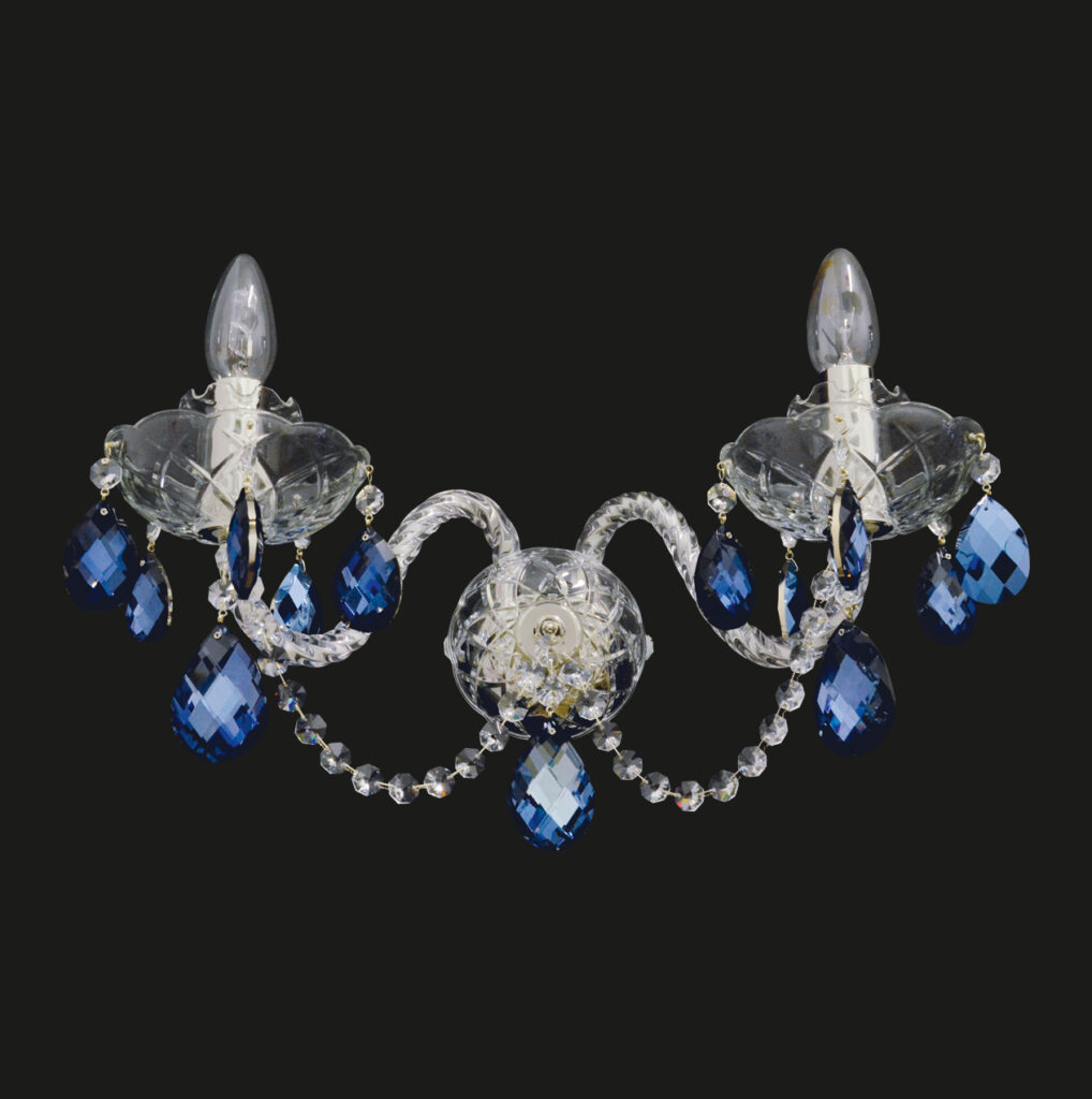 Luxury interior lighting with crystal elements