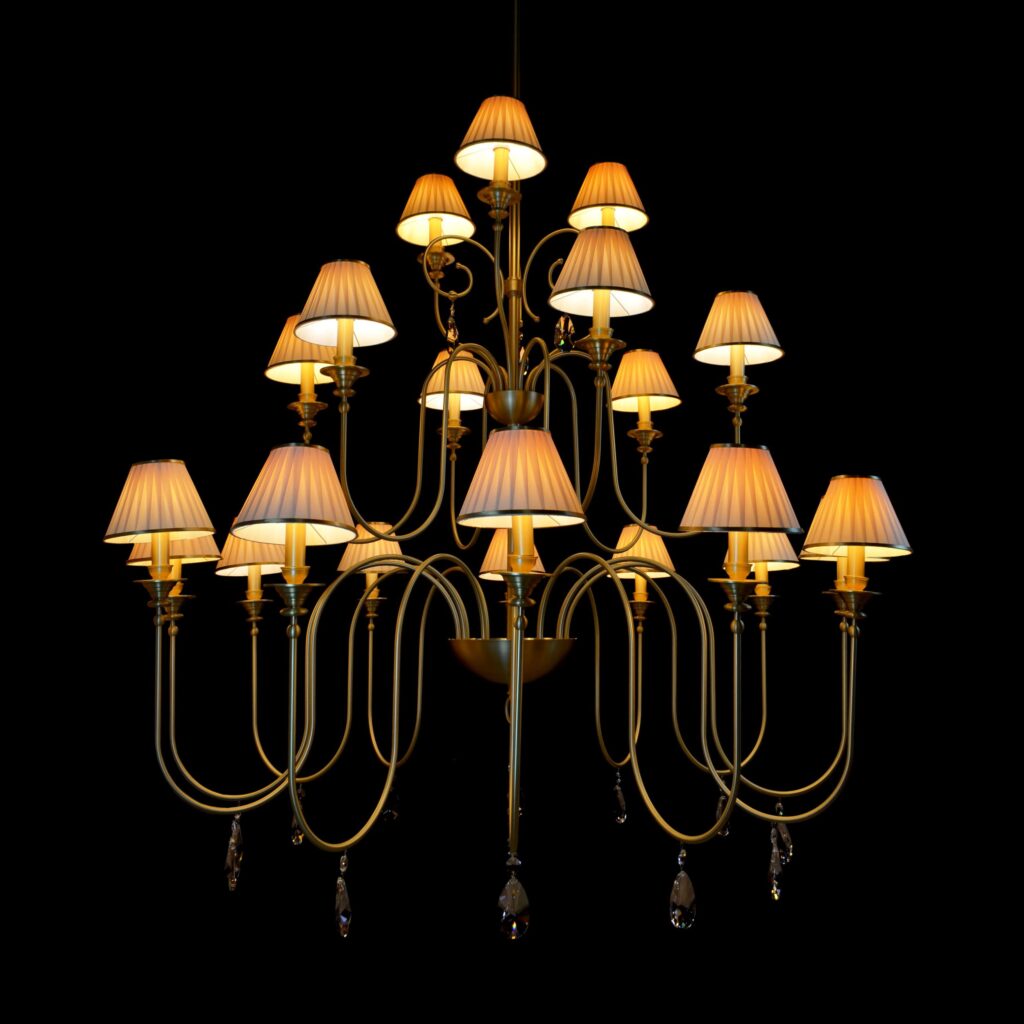Modern chandelier inspired by traditional craftsmanship