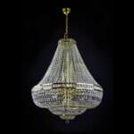 Elegant chandelier with shimmering crystal details