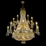 Bespoke glass chandelier crafted in Europe