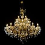 Luxury interior lighting with crystal elements