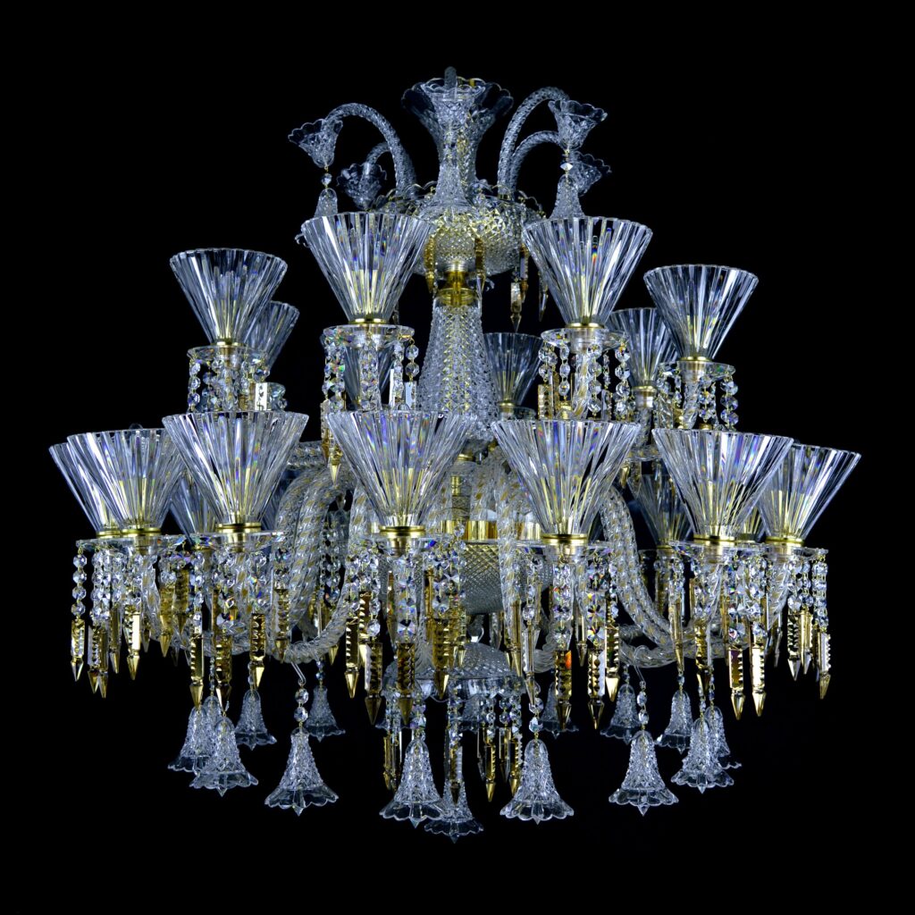 Luxury interior decor with bespoke chandelier