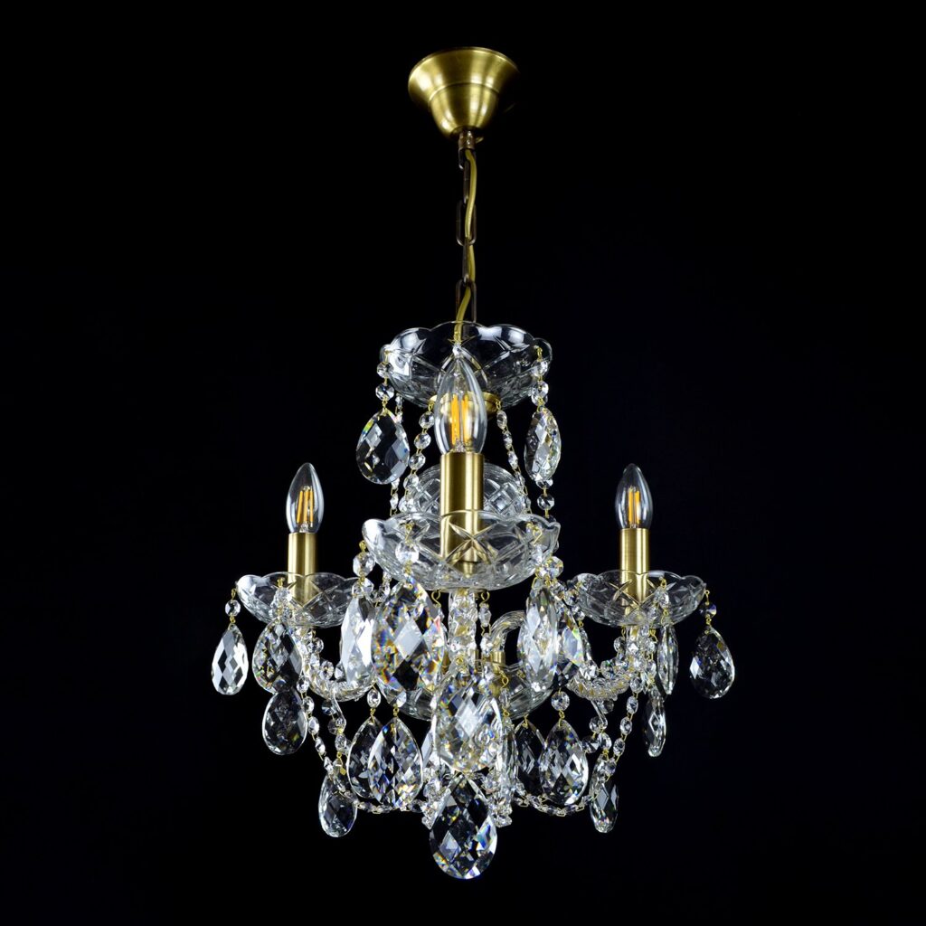 Luxury interior lighting with crystal elements