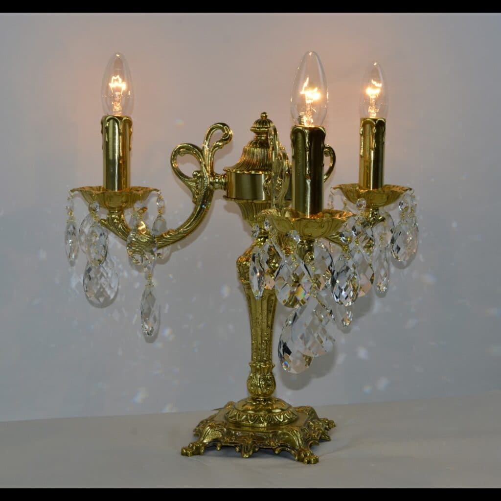 Luxury interior lighting with crystal elements