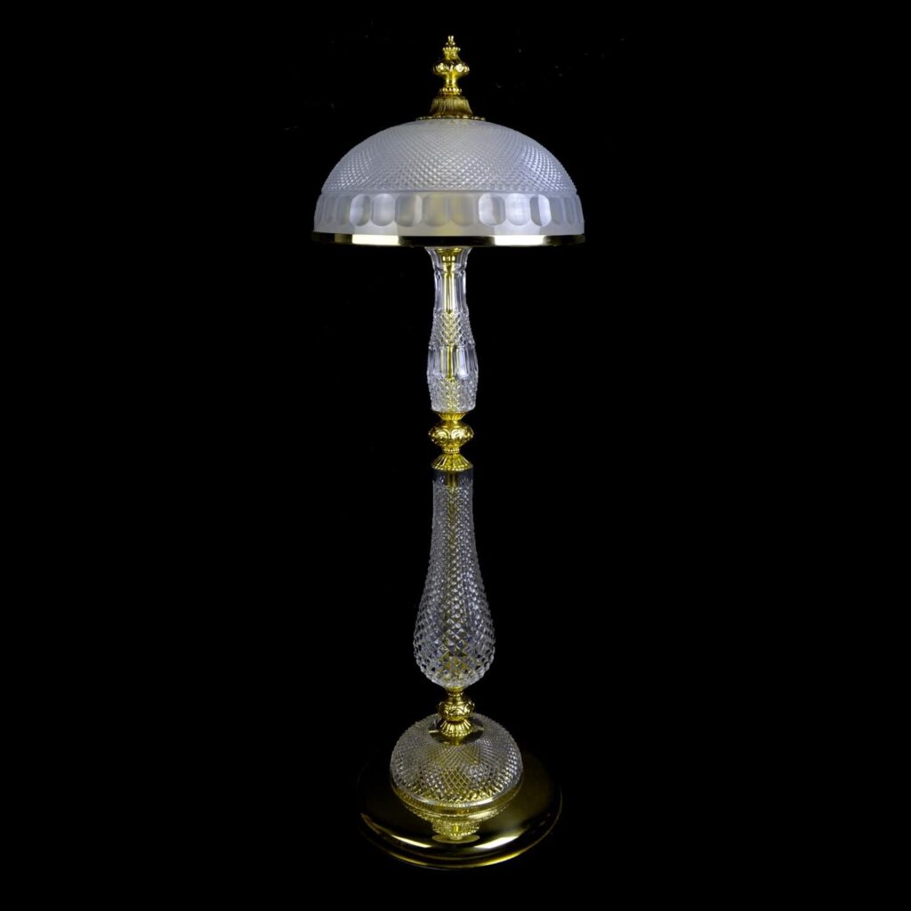 Luxury chandelier crafted from clear and smoky crystals
