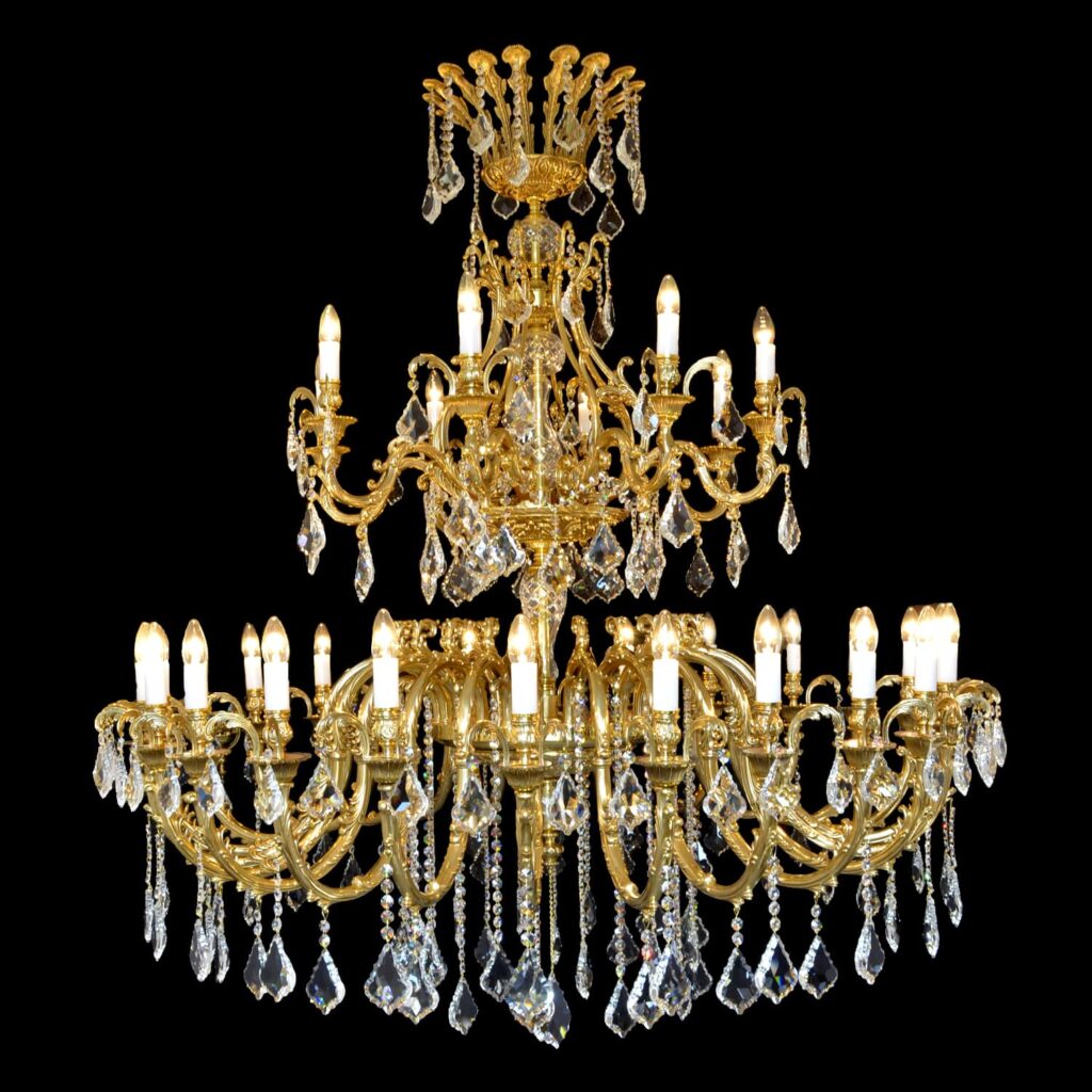 Luxury interior lighting with crystal elements