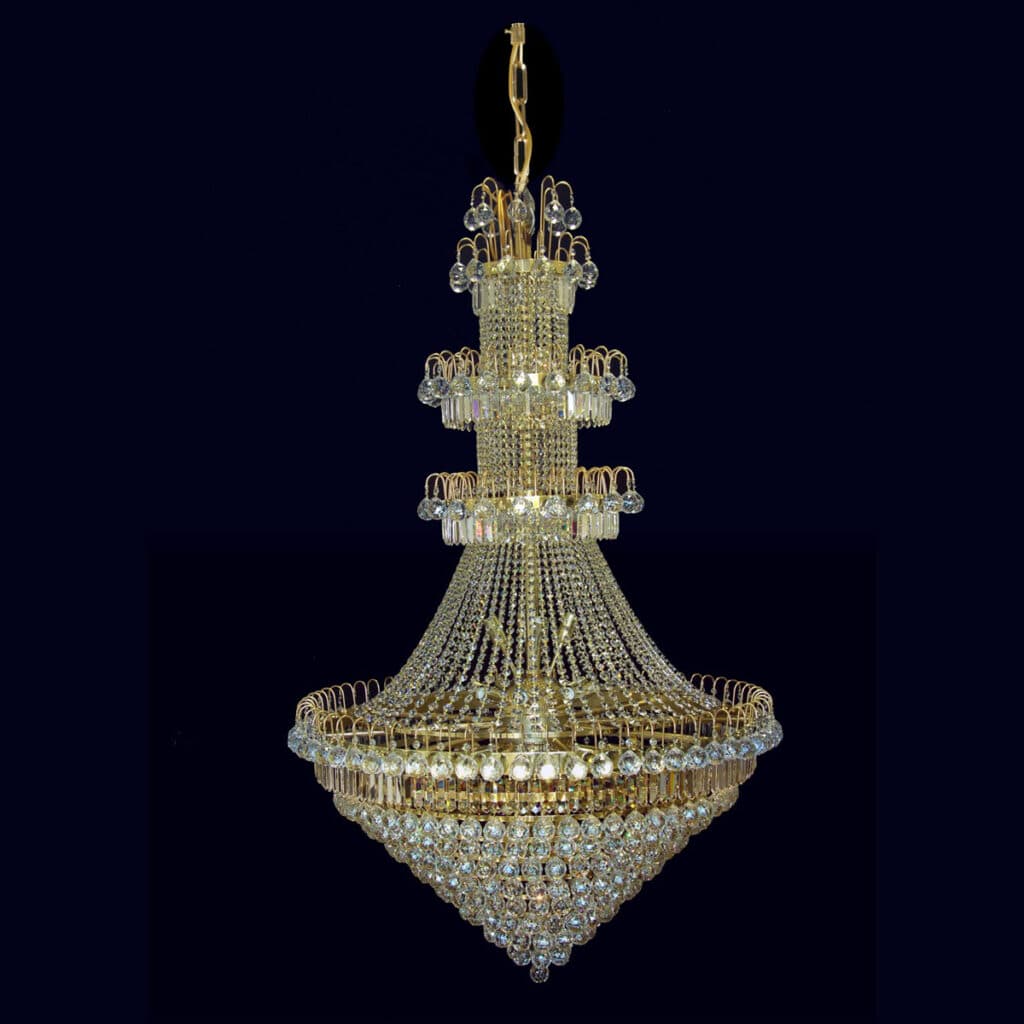 Crystal masterpiece illuminating stylish interiors