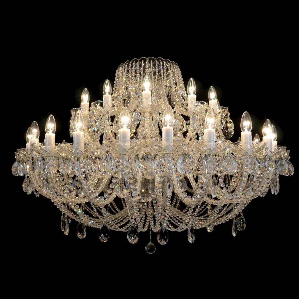 Crystal chandelier for luxury dining or living area