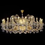 Crystal chandelier illuminating premium interiors