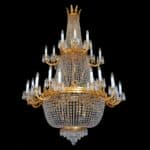 Crystal chandelier illuminating premium interiors