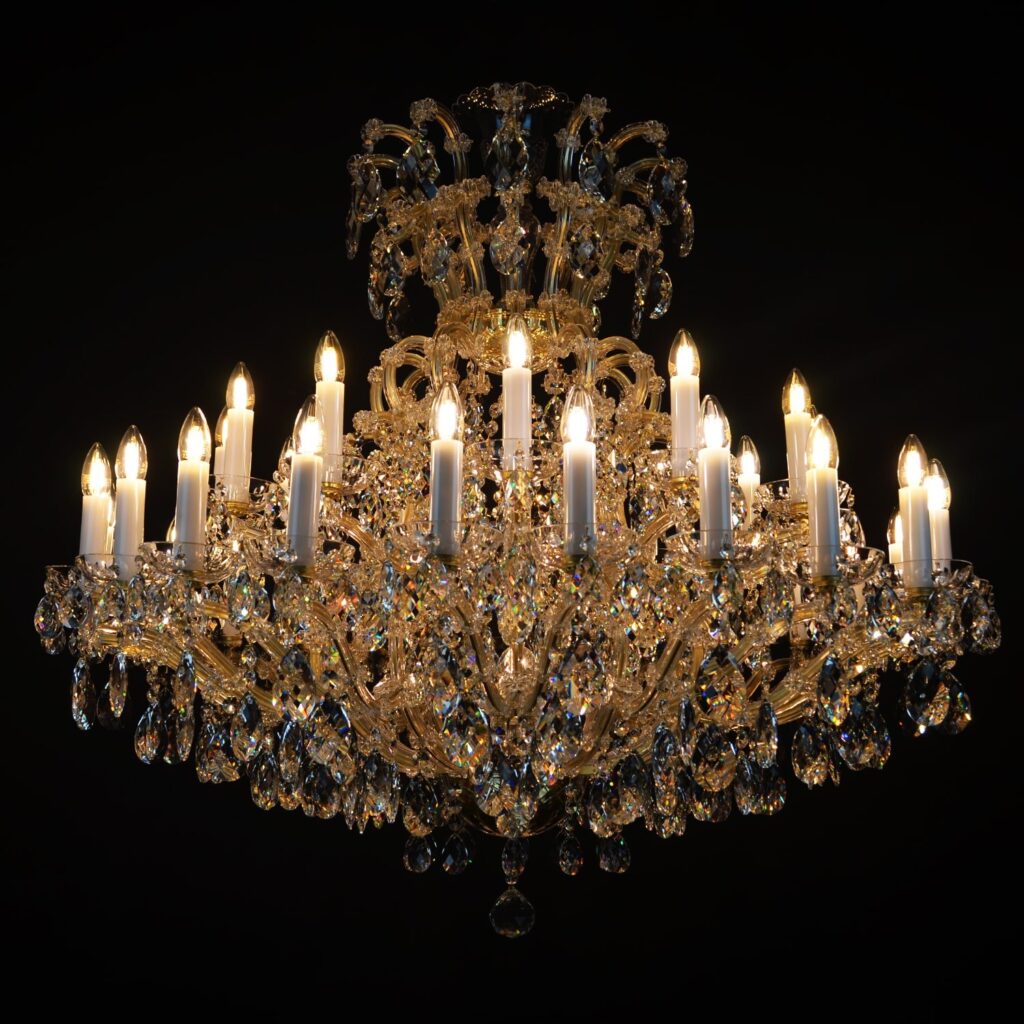 Crystal chandelier for luxury dining or living area