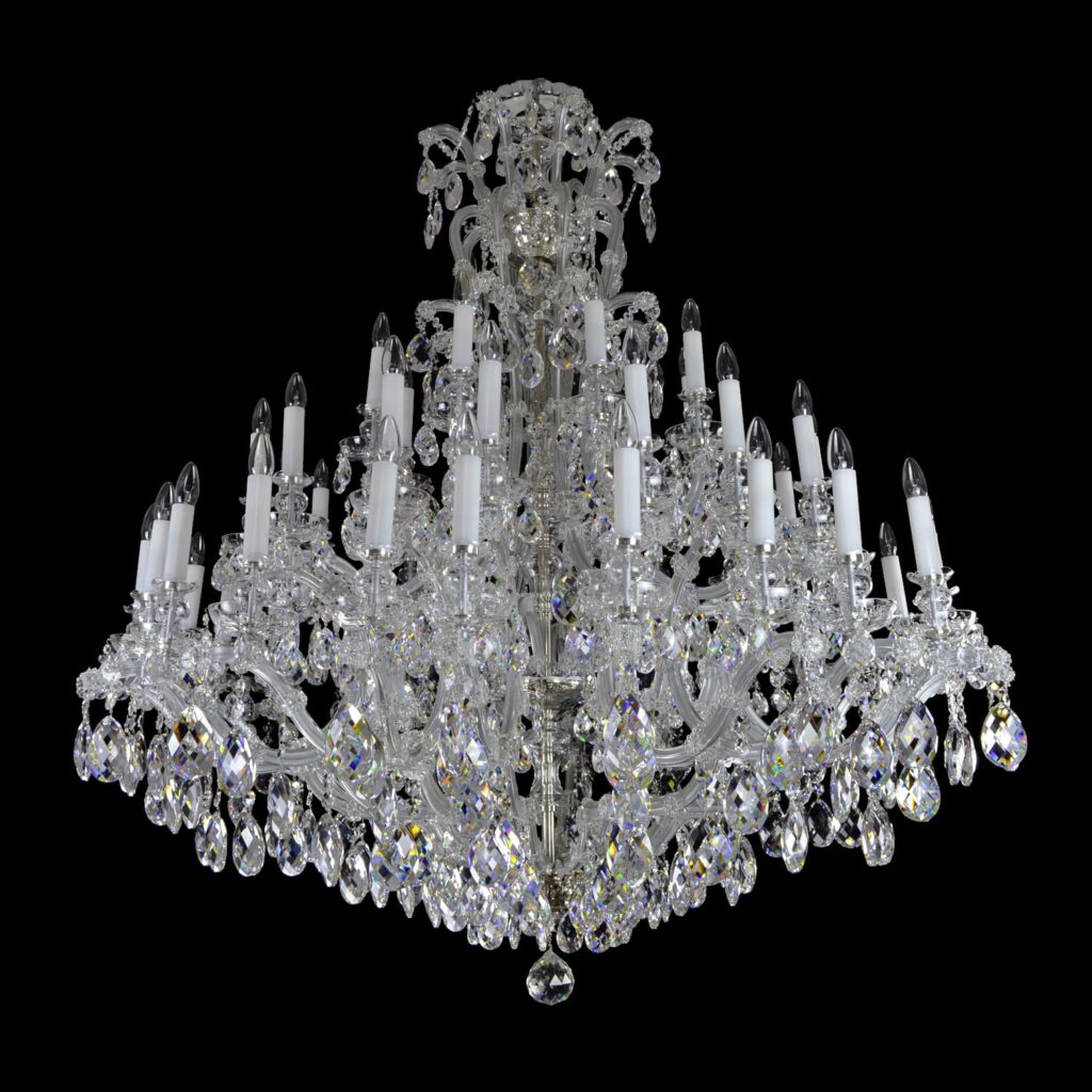 Luxury interior decor with bespoke chandelier