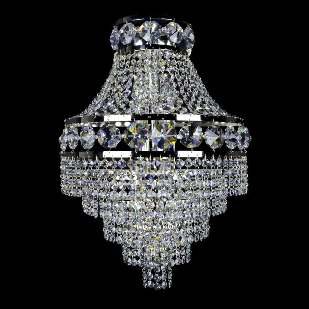 Luxury interior lighting with crystal elements