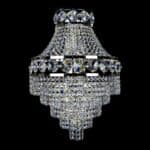 Luxury interior lighting with crystal elements