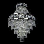 Elegant chandelier with shimmering crystal details