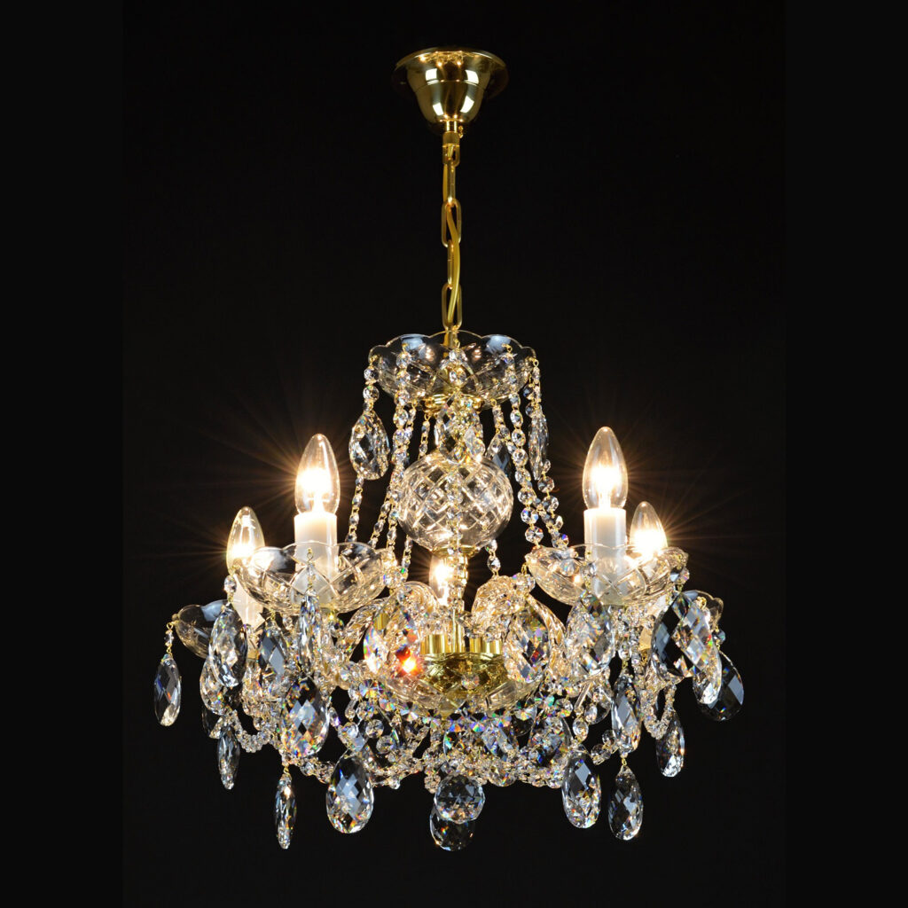 Luxury crystal chandelier by Magnolia Blossom Interiors