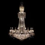 Crystal chandelier illuminating premium interiors
