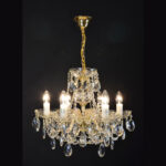 Handblown glass chandelier with artistic design