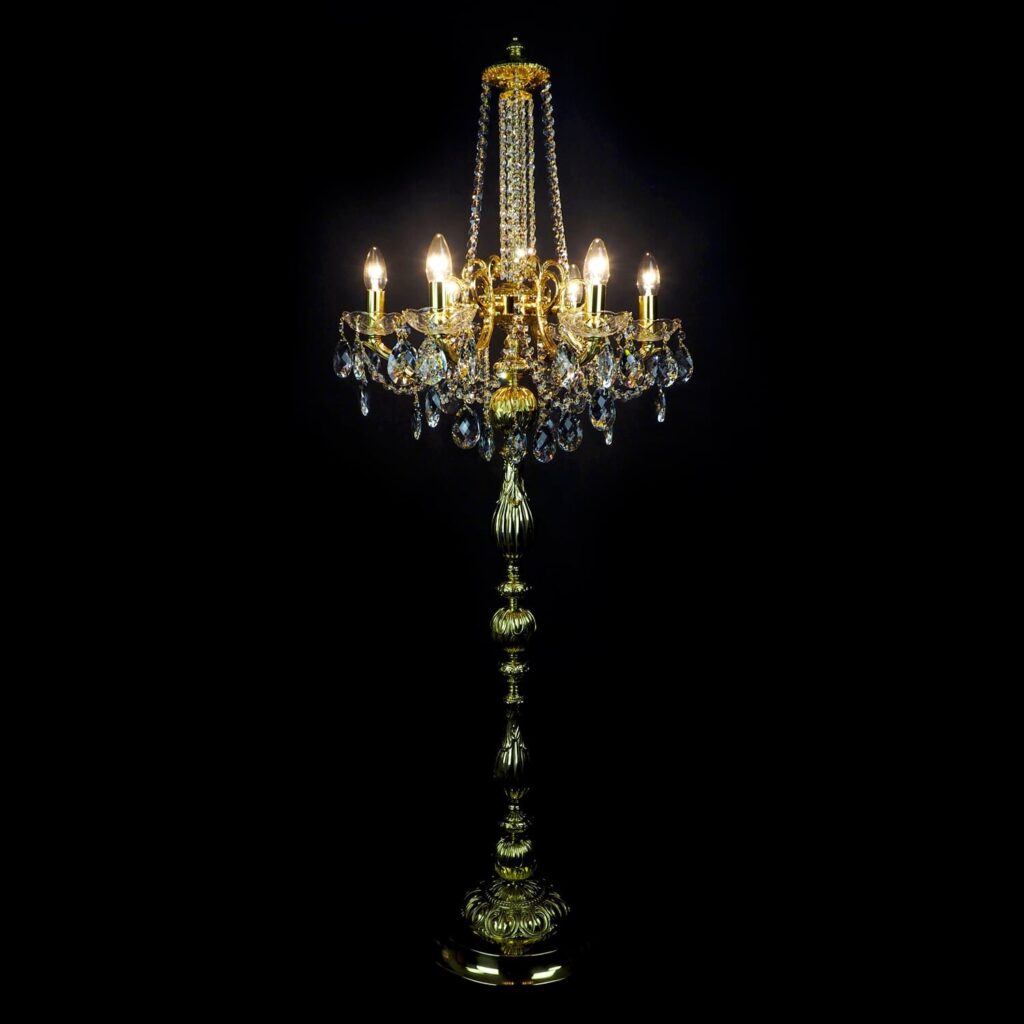Luxury interior decor with bespoke chandelier