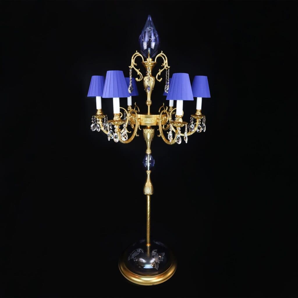 Luxury crystal chandelier by Magnolia Blossom Interiors