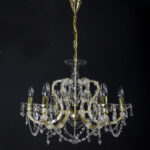 Crystal chandelier illuminating premium interiors