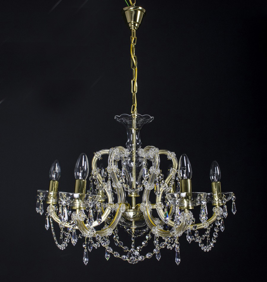 Crystal chandelier illuminating premium interiors
