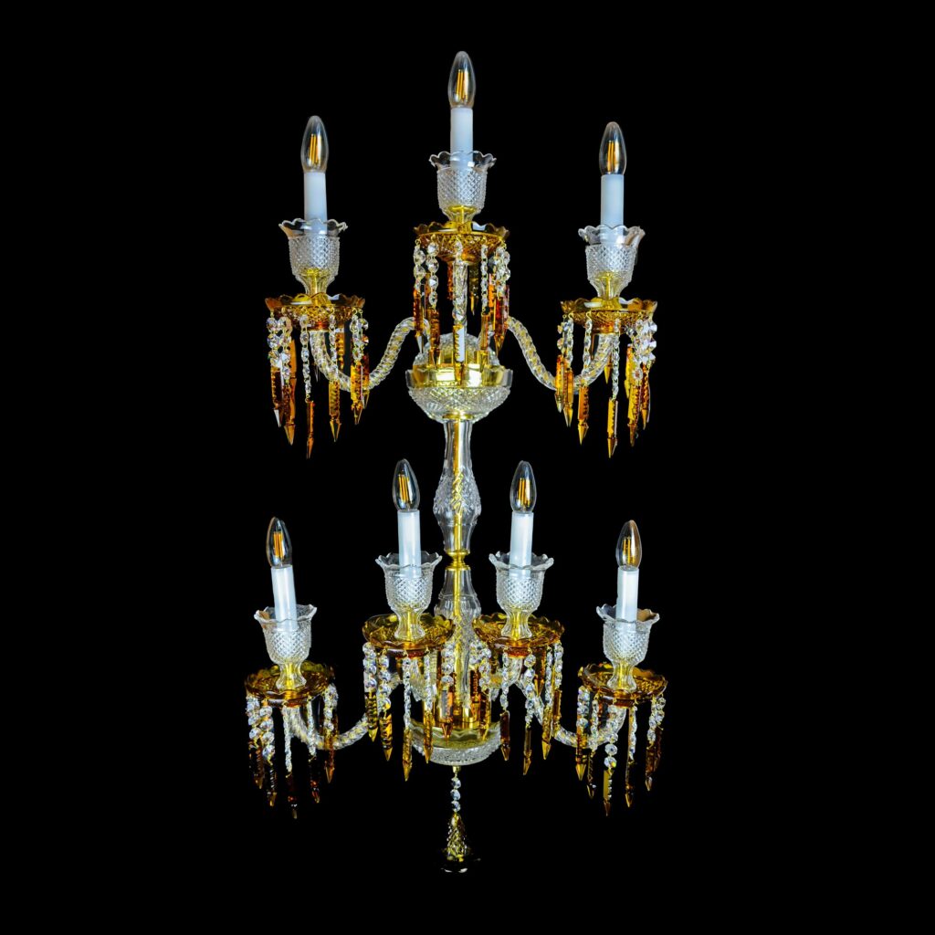 Luxury glass lighting fixture for home interiors