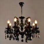 Handblown glass chandelier with artistic design