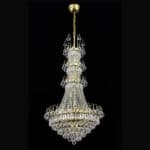 Crystal chandelier illuminating premium interiors
