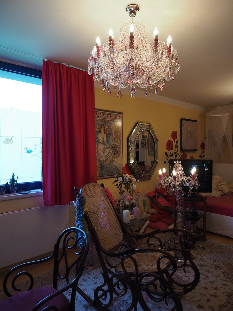 Designer lighting installation with bespoke details