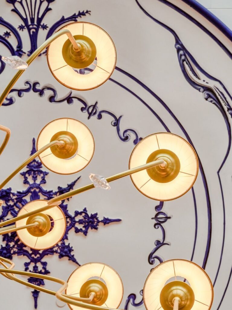 Bespoke glass chandelier crafted in Europe