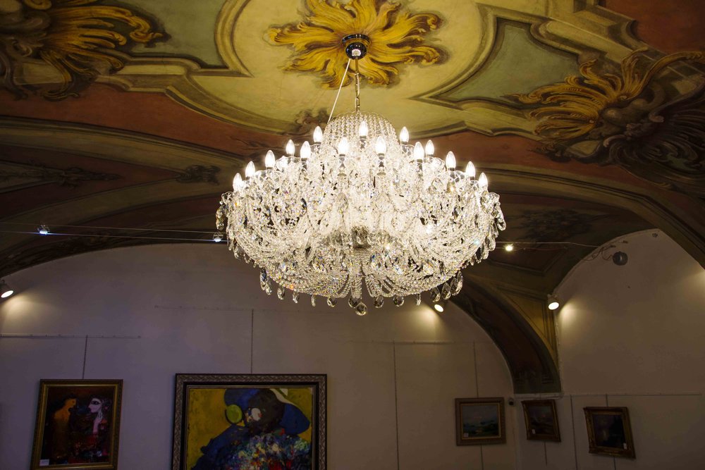 Luxury chandelier designed for architectural interiors