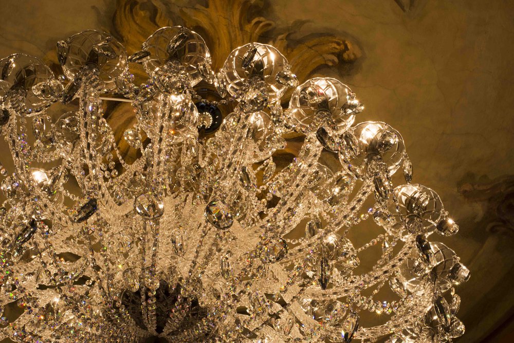 Designer lighting installation with bespoke details