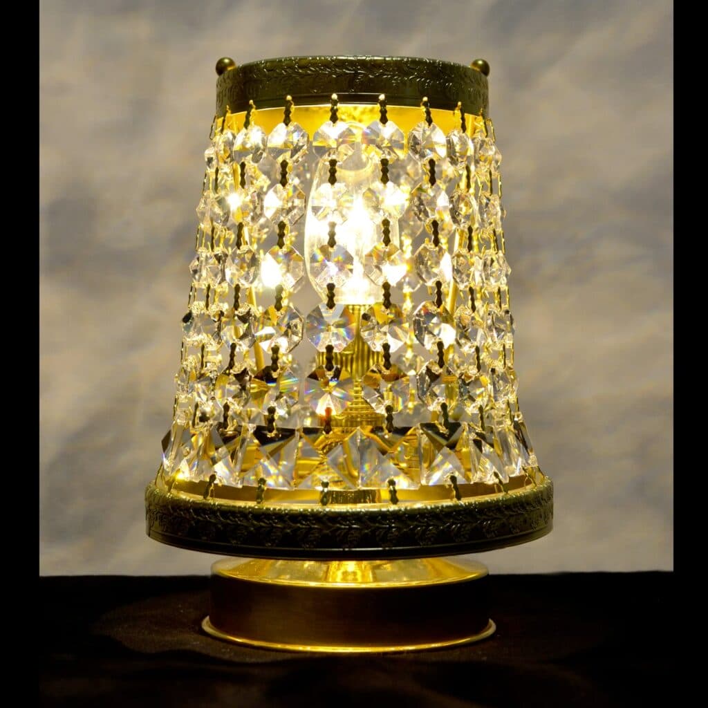 Crystal chandelier illuminating premium interiors
