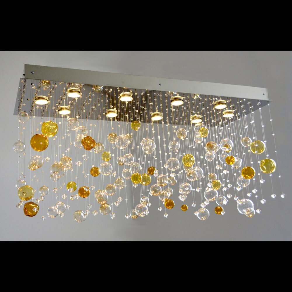 Crystal chandelier for luxury dining or living area