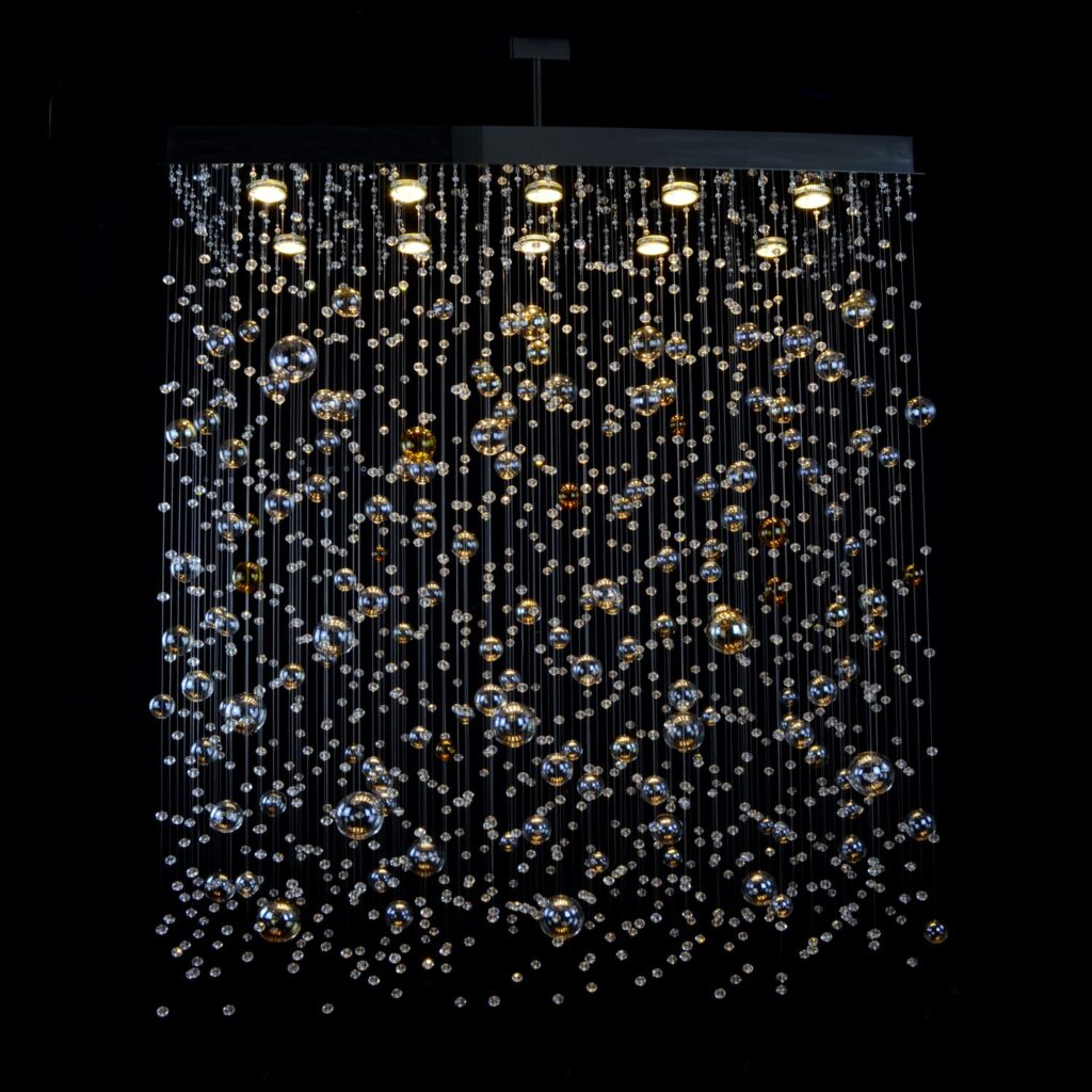Crystal chandelier for luxury dining or living area