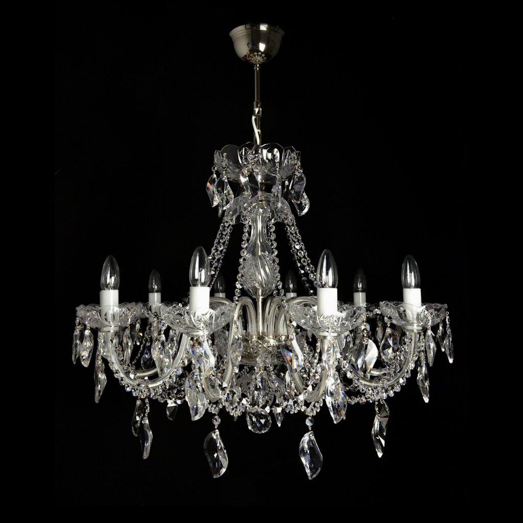 Luxury interior lighting with crystal elements