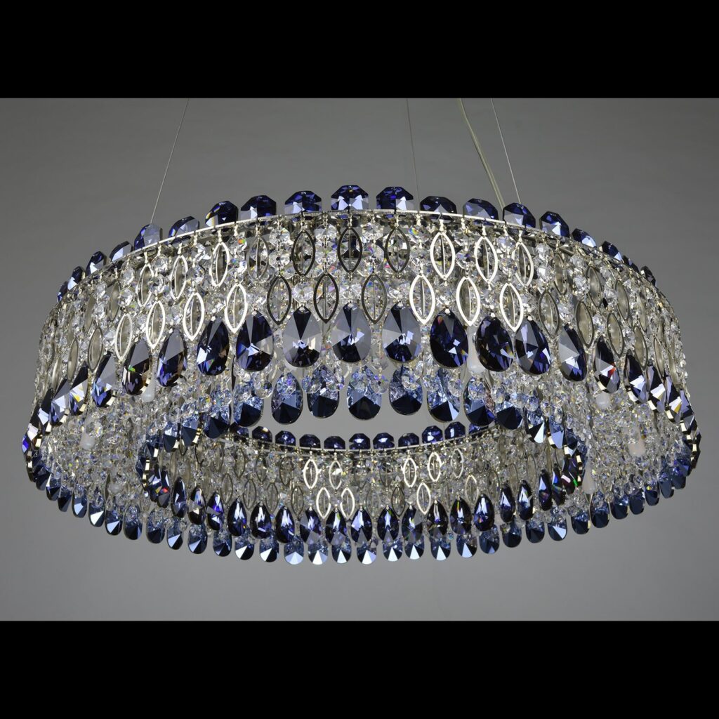 Crystal chandelier adding glamour to interiors