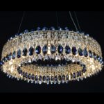 Elegant chandelier with shimmering crystal details