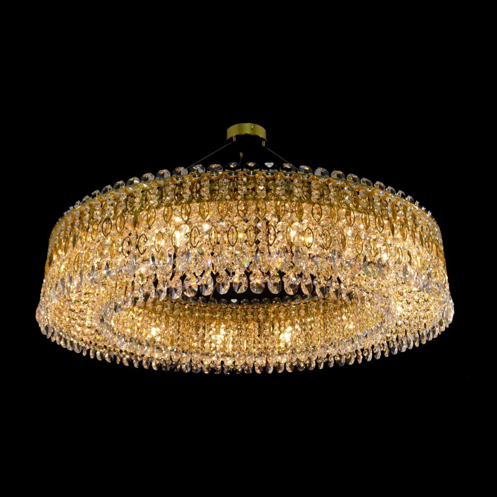 Elegant light fitting made from fine materials