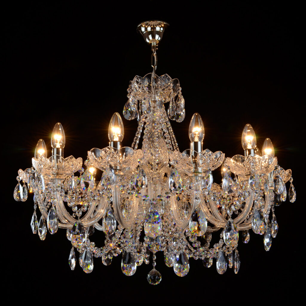 Crystal masterpiece illuminating stylish interiors