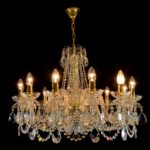 Crystal chandelier adding glamour to interiors