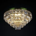 Luxury chandelier crafted from clear and smoky crystals