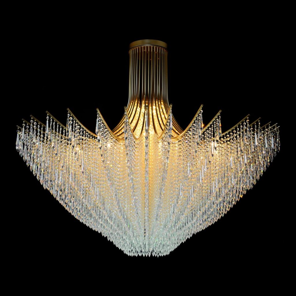 Modern chandelier inspired by traditional craftsmanship