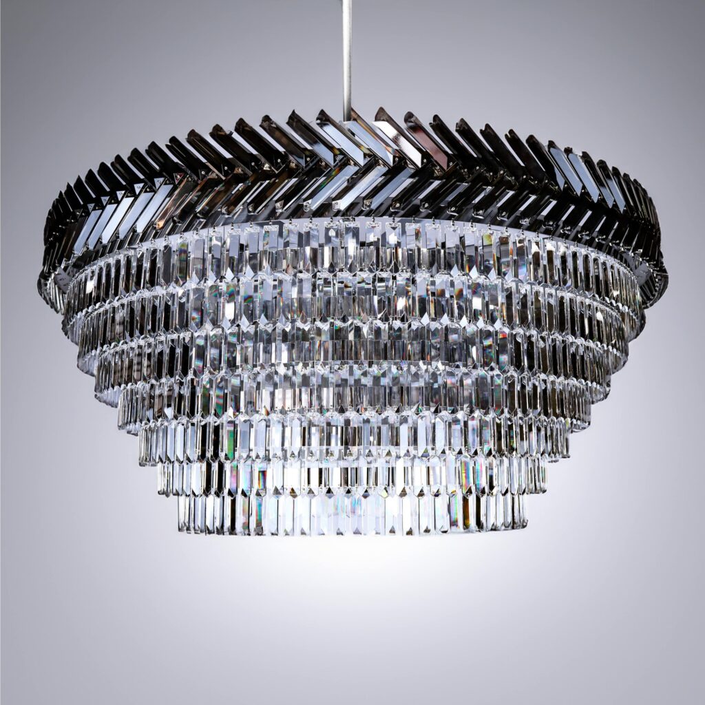 Designer lighting installation with bespoke details