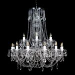 Crystal chandelier adding glamour to interiors
