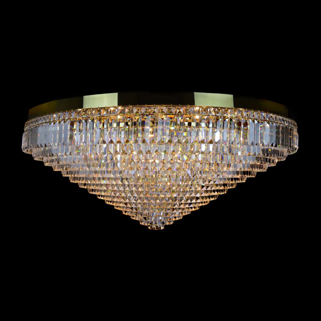 Luxury interior lighting with crystal elements