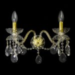 Luxury chandelier crafted from clear and smoky crystals