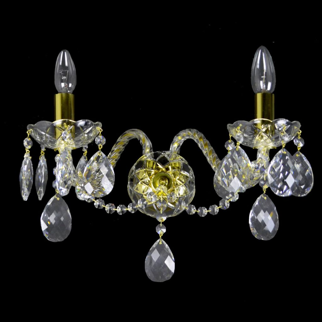 Luxury interior lighting with crystal elements