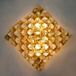 Handblown glass chandelier with artistic design